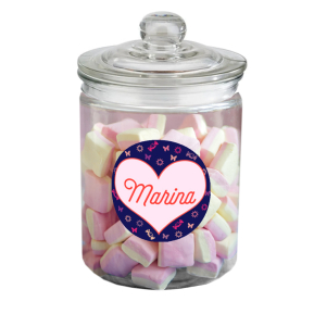Barattolo di vetro dolcetti d'amore Barattolo di vetro dolcetti d'amore