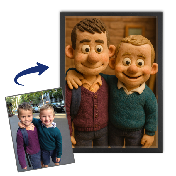 Caricatura in stile plastilina da una foto Caricatura in stile plastilina da una foto