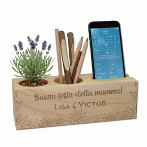Organizer scrivania ecologico personalizzato Fiori Organizer scrivania ecologico personalizzato Fiori