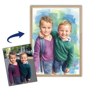 Ritratto in stile acquerello da una foto Ritratto in stile acquerello da una foto