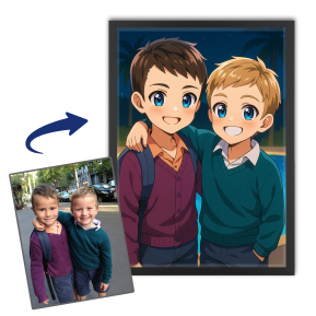 Ritratto in stile manga da una foto Ritratto in stile manga da una foto