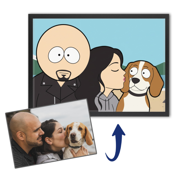 Caricatura in stile cartone stravagante da una foto Caricatura in stile cartone stravagante da una foto