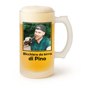 Boccale birra tedesco personalizzato con una foto