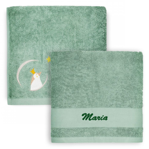 Asciugamano pinguino verde