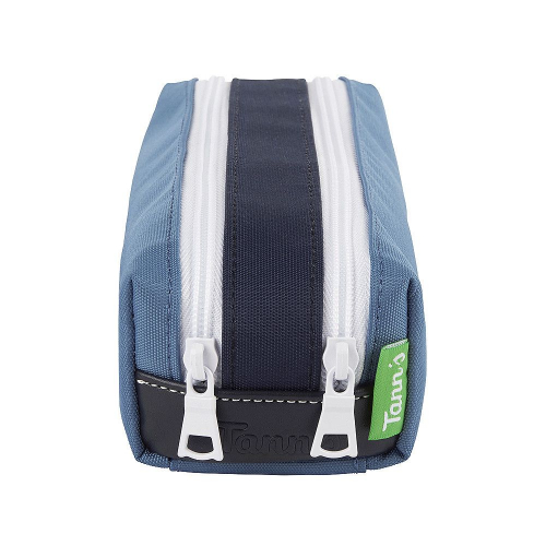 Astuccio Tann's Blu di Prussia personalizzato doppio chiuso