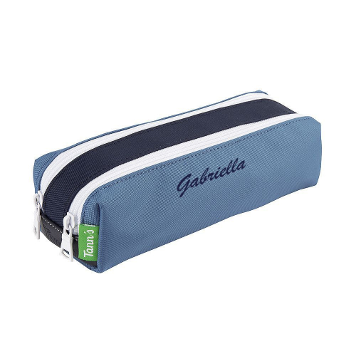 Astuccio Tann's Blu di Prussia personalizzato doppio