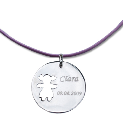 Ciondolo bambina personalizzabile inciso