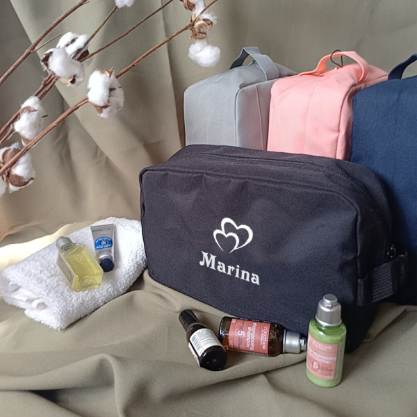 Trousse da bagno beauty ricamato