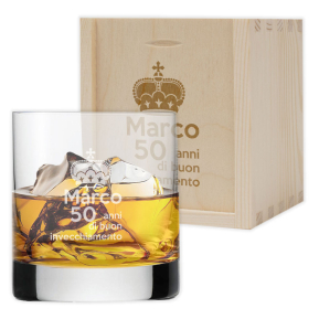 Bicchiere da whisky compleanno
