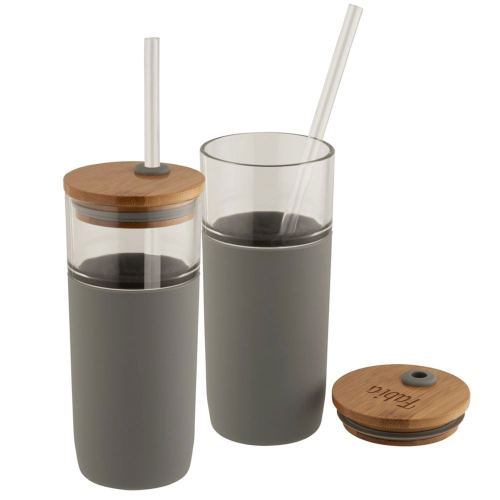 Bicchiere personalizzabile eco grigio