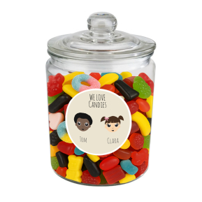Barattolo di vetro personalizzazione We Are Family