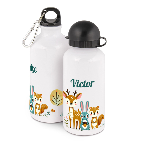 Borraccia d'acqua personalizzata foresta incantata