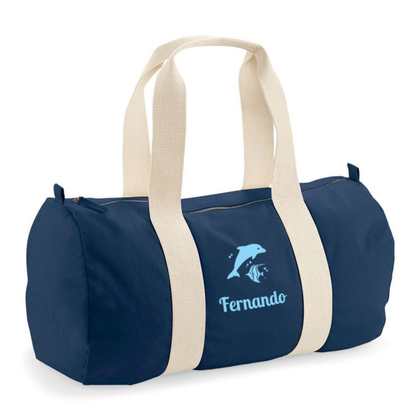 Borsa sportiva stampata con nome e decorazione