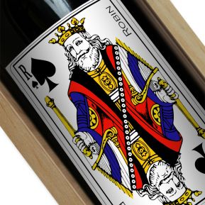 Vino con etichetta personalizzata carta da gioco Vino con etichetta personalizzata carta da gioco