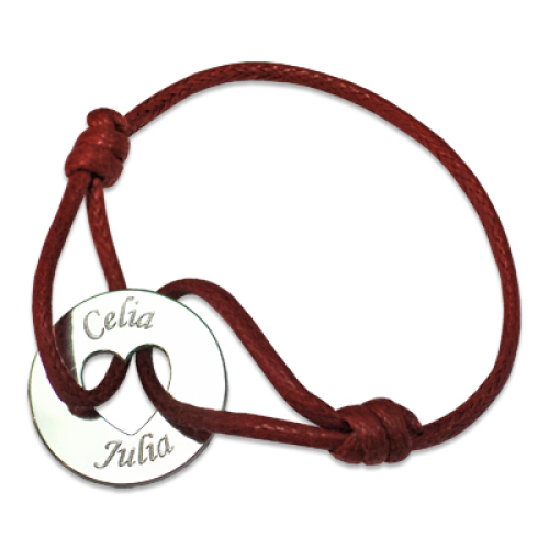 Bracciale gettone cuore personalizzato