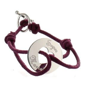 Braccialetto gettone cuore personalizzato Braccialetto gettone cuore personalizzato