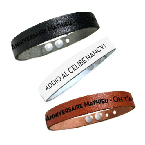 Bracciale sottile in pelle da personalizzare