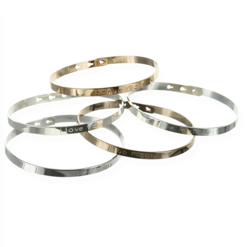 Bracciale messaggio inciso