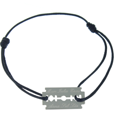 Bracciale lametta inciso