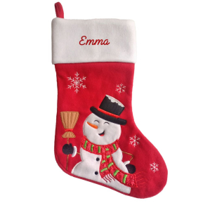 Calza di Natale per i regali rossa con nome Calza di Natale per i regali rossa con nome