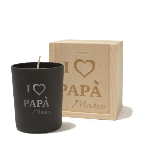 Candela personalizzata festa del papà spenta