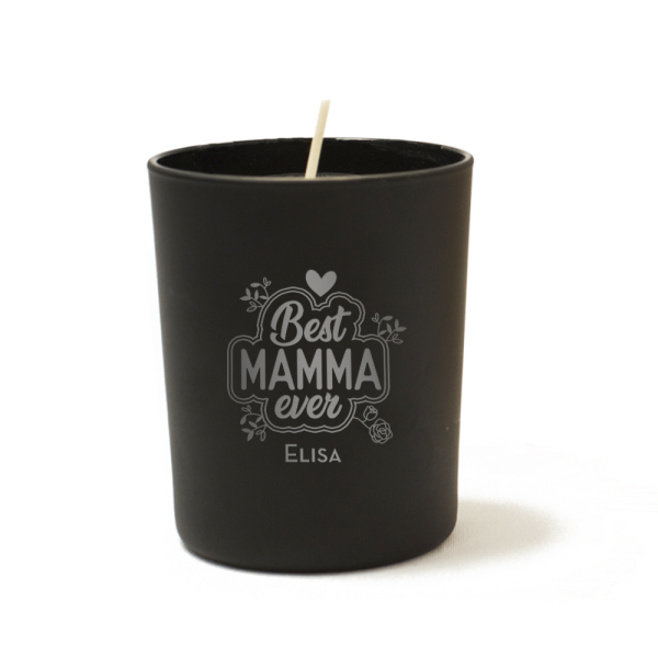 Candela festa della mamma personalizzata spenta