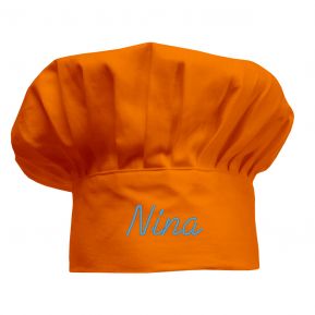 Cappello da chef per bambini personalizzato arancione Cappello da chef per bambini personalizzato arancione