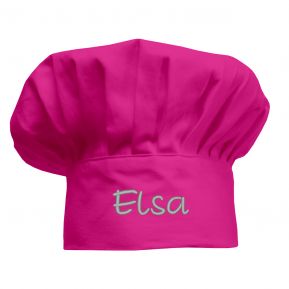 Cappello da chef per bambini personalizzato fucsia