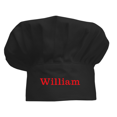 Cappello chef personalizzato bambino nera