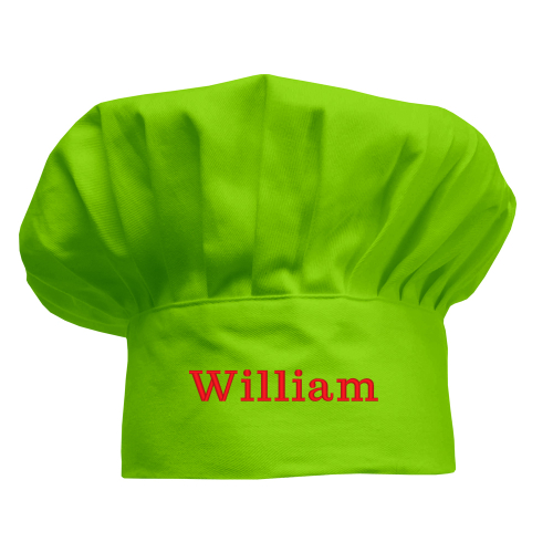 Cappello chef personalizzato bambino verde