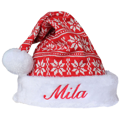 Cappello natalizio maglia personalizzabile