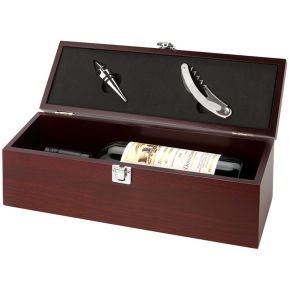 Cofanetto sommelier marrone personalizzabile