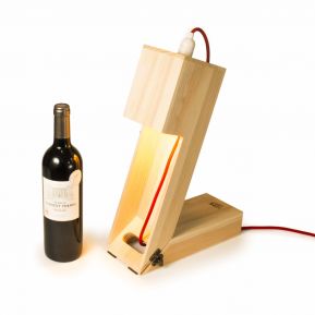 Cassetta da vino convertibile in lampada
