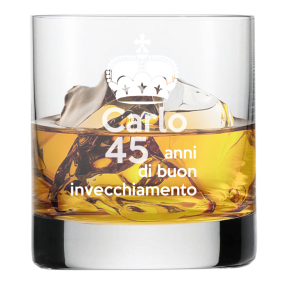 Bicchiere da whisky compleanno