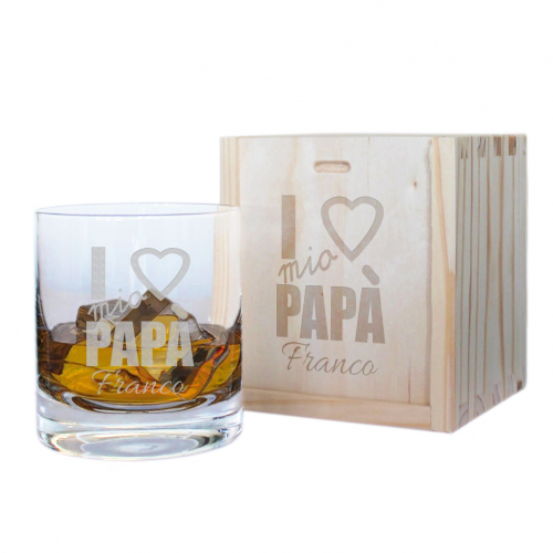 Bicchiere da whisky personalizzato con foto di famiglia, foto  personalizzata e bicchiere da vino con messaggio, regalo di  compleanno/Natale/anniversario/festa del papà da figlia/figlio