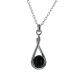 Collana argento perla nera