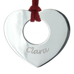 Ciondolo gran cuore con incisione Ciondolo gran cuore con incisione