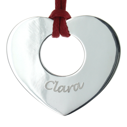 Ciondolo gran cuore con incisione