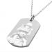 Ciondolo piastrina ID argento