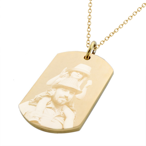 Collana piastrina militare oro