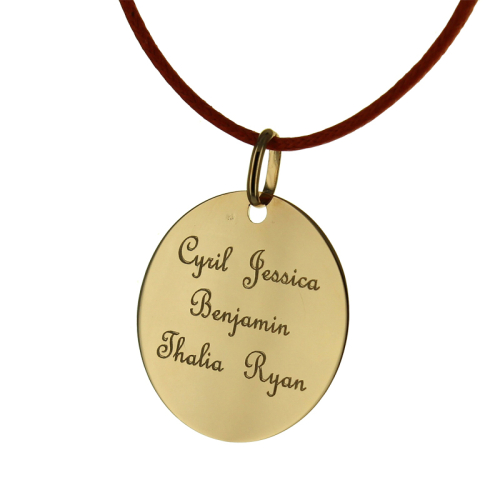 Ciondolo tondo personalizzato oro