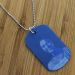 Ciondolo piastrina blu personalizzato