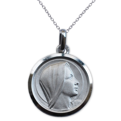 Ciondolo Vergine Maria in argento personalizzato