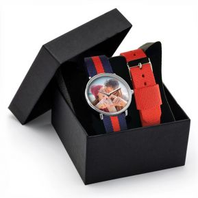 Cofanetto orologio NATO due cinturini personalizzato Cofanetto orologio NATO due cinturini personalizzato