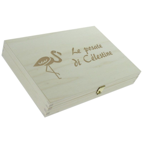 Posate personalizzate fenicottero - scatola