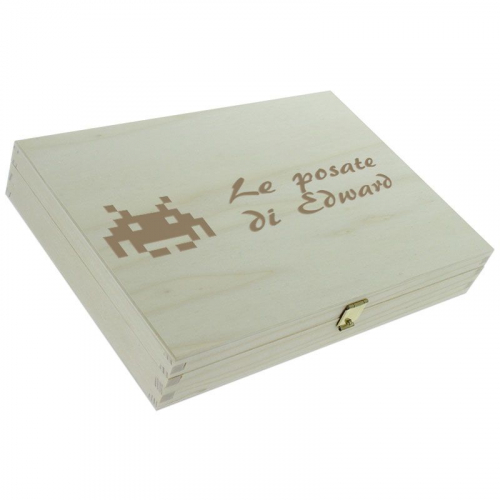 Posate personalizzate invaders - cofanetto