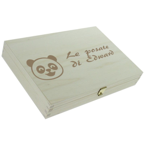 Posate panda personalizzate - cofanetto