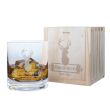 Bicchiere da whisky inciso cervo