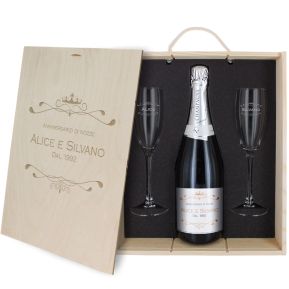 Cofanetto Champagne e bicchieri personalizzato Luxury