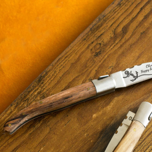 Coltello Laguiole personalizzato mare ancora